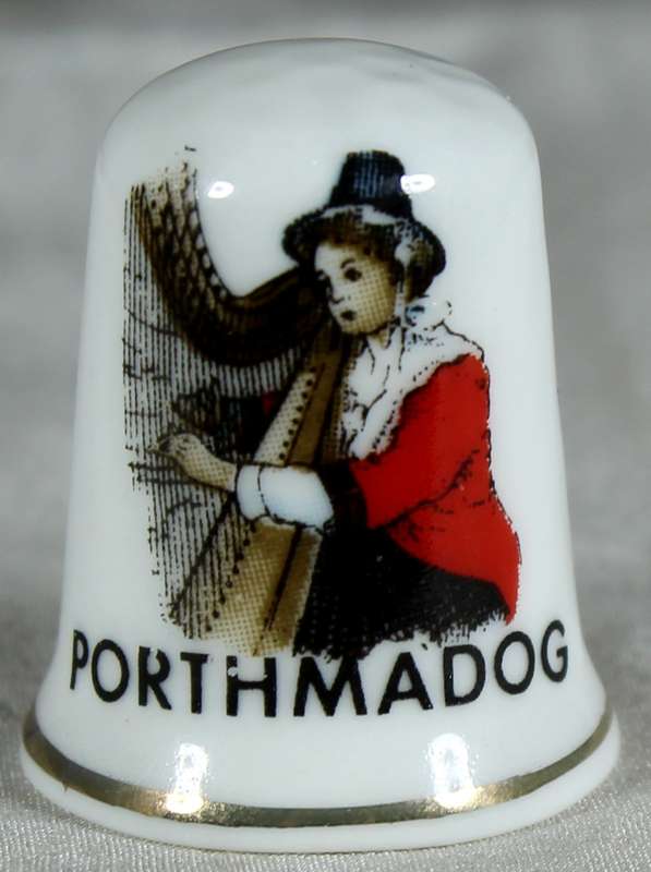 Bone China thimble - Porthmadog - Stoke-on-Trent