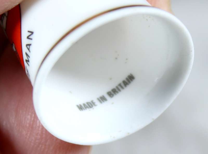 Bone China thimble - Isle of man