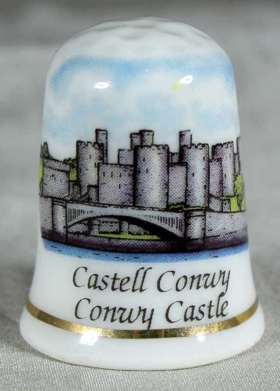 Bone China thimble - castle Conwy - GWP UK