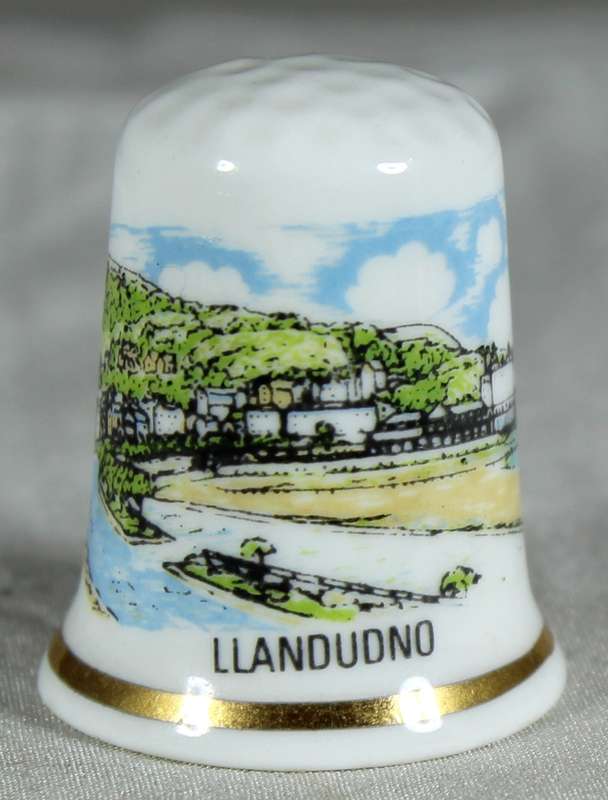 Bone China thimble - Llandudno
