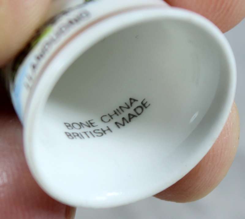 Bone China thimble - Llandudno