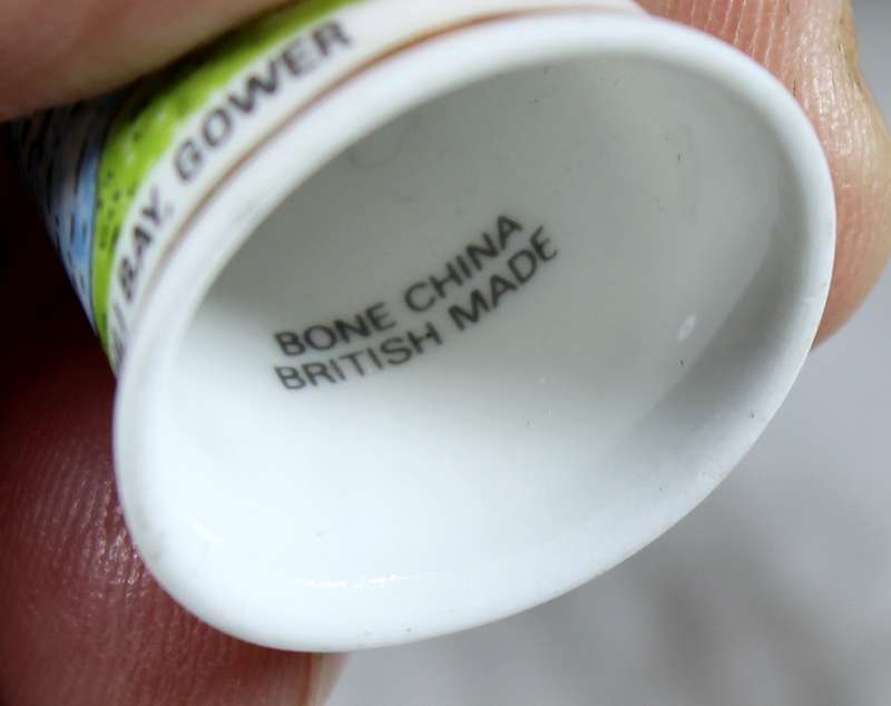 Bone China thimble - Rhossili bay, Gower