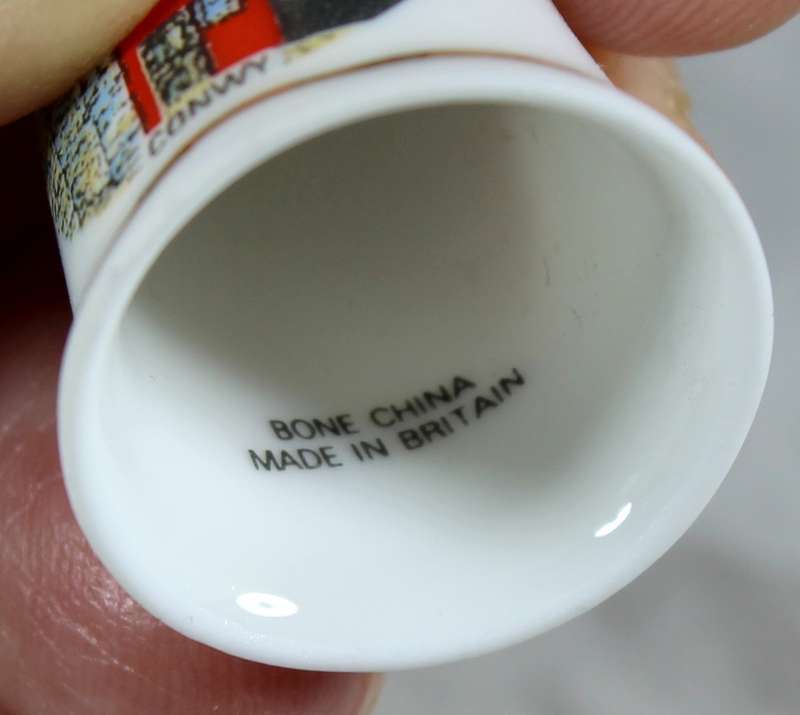 Bone China thimble - Conwy