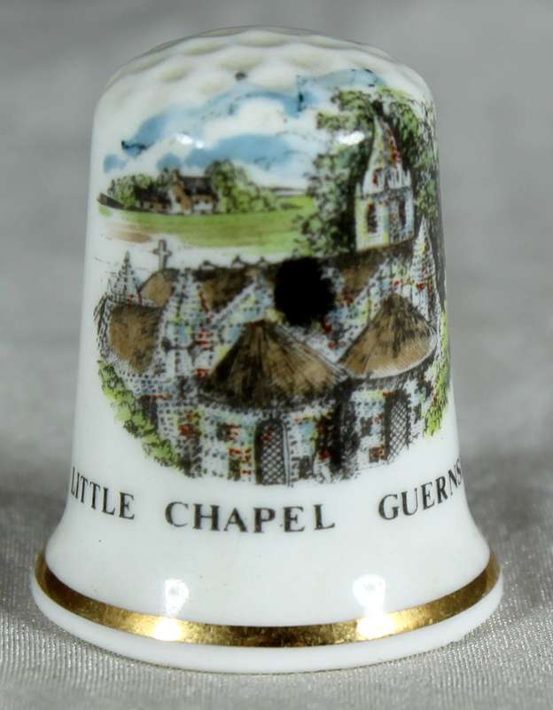Bone China thimble - little chapel Guersney - Theodore Paul