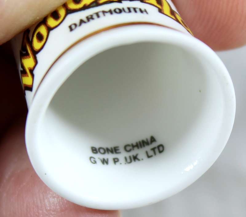 Bone China thimble - Woodlands Dartmouth - GWP UK