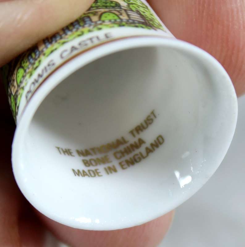 Bone China thimble - Powis castle - national trust