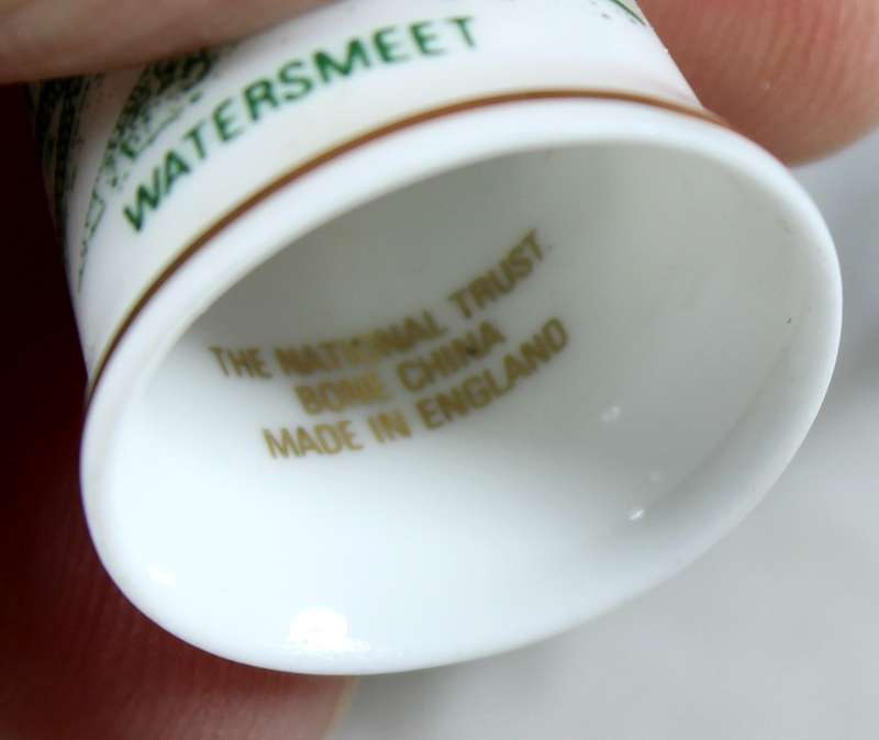 Bone China thimble - Watersmeet - national trust