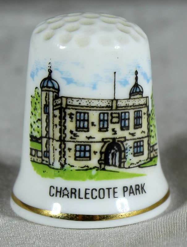 Bone China thimble - Charlecote park - national trust