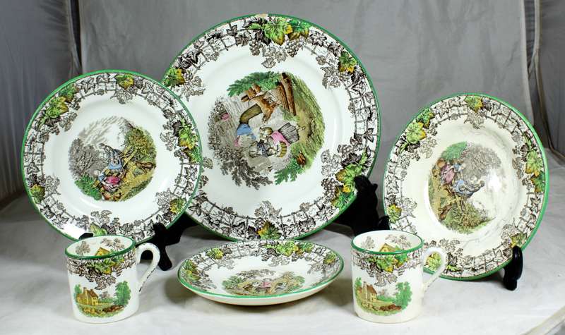 Copeland spode - Byron - six piece damaged set