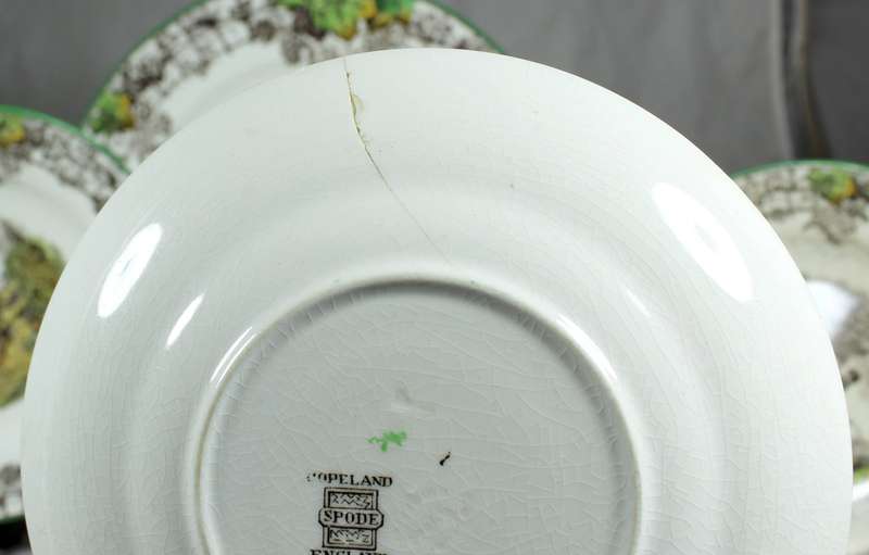 Copeland spode - Byron - six piece damaged set