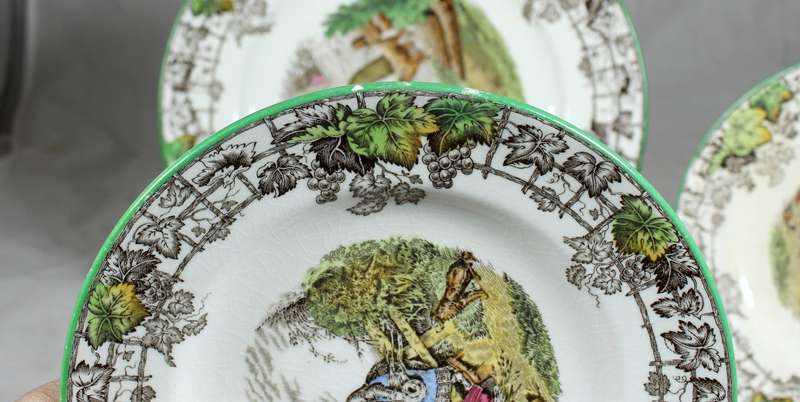 Copeland spode - Byron - six piece damaged set
