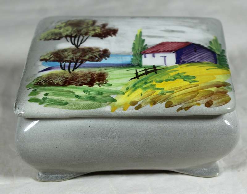Lidded Portuguese trinket bowl