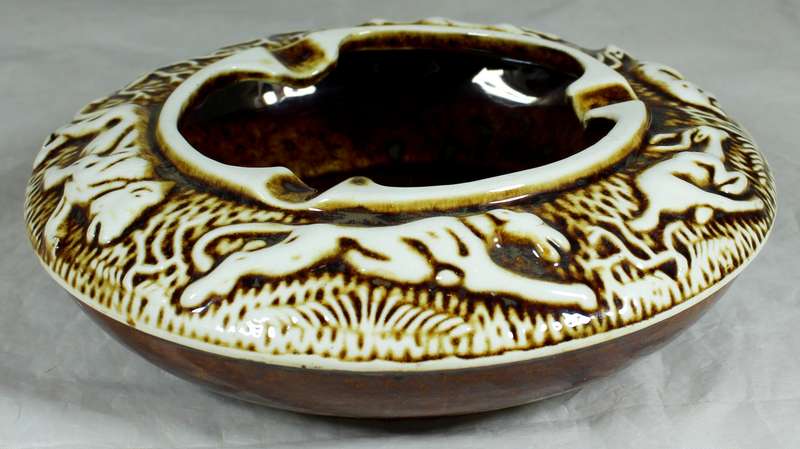 Crescent ware style - large embossed ashtray