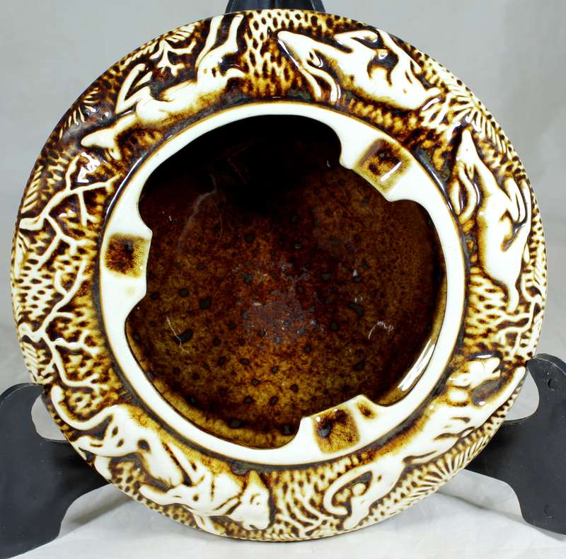 Crescent ware style - large embossed ashtray