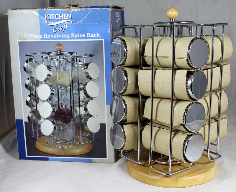 16 Piece revolving spice rack