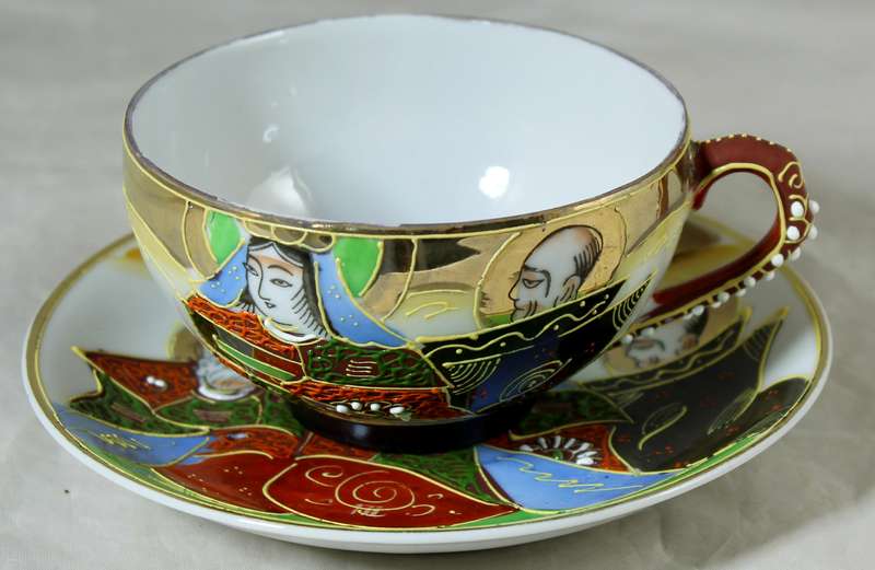 SK porcelain - Japanese theme with Geisha face in cup