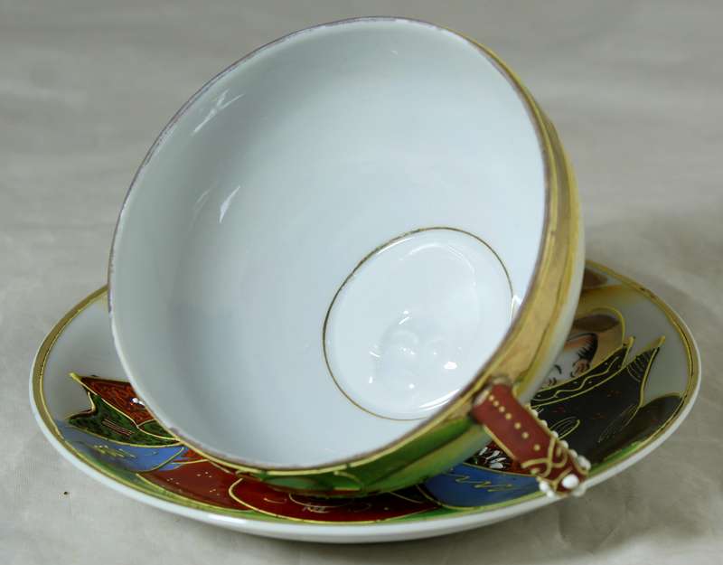 SK porcelain - Japanese theme with Geisha face in cup