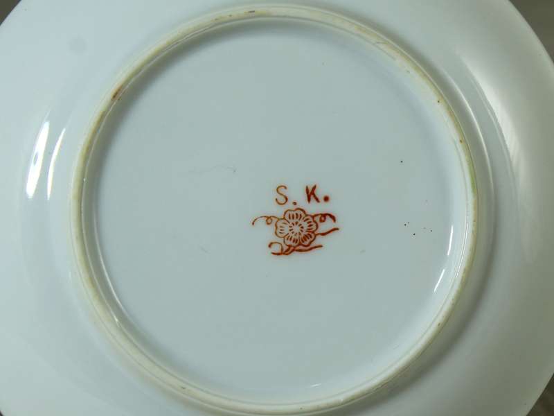 SK porcelain - Japanese theme with Geisha face in cup