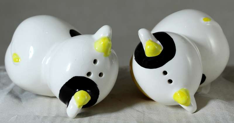 Cow salt & pepper shakers