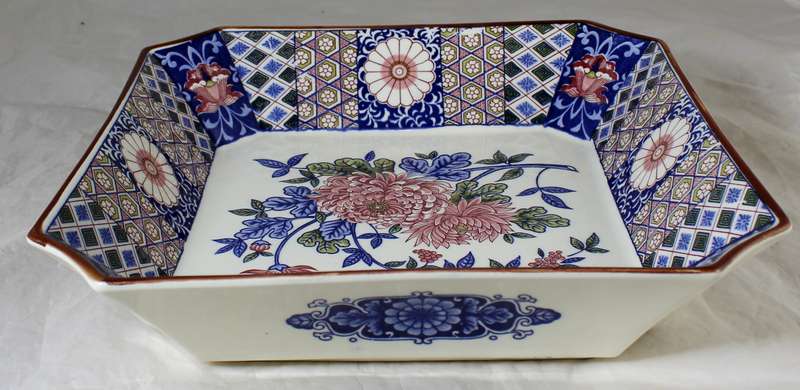 Japanese Imari style octagon porcelain platter