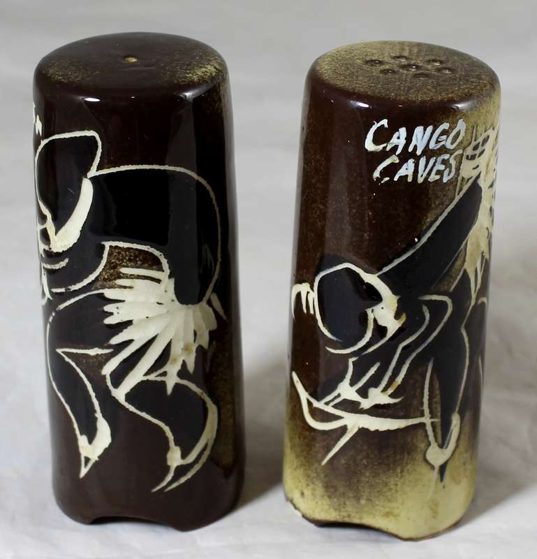 Crescent Ware - Cango caves - salt & pepper shakers