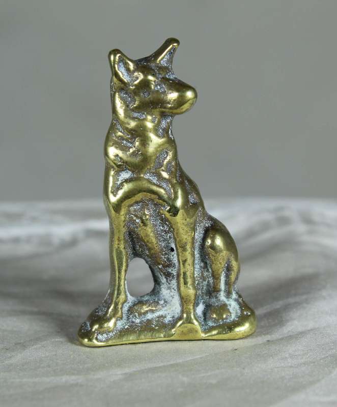 Miniature brass German Sheppard