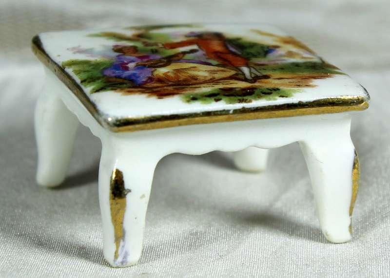 Miniature Limoges - Victorian themed side table