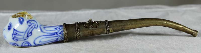 Porcelain & brass pipe