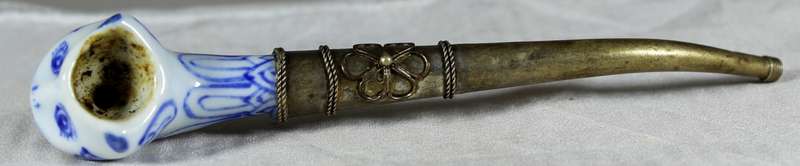 Porcelain & brass pipe
