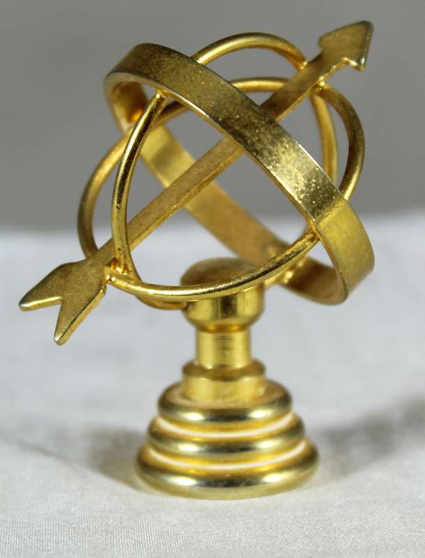 Miniature brass sun dial