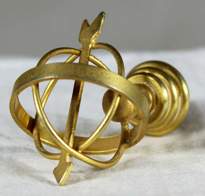Miniature brass sun dial