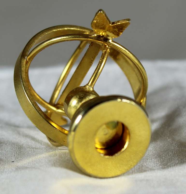 Miniature brass sun dial