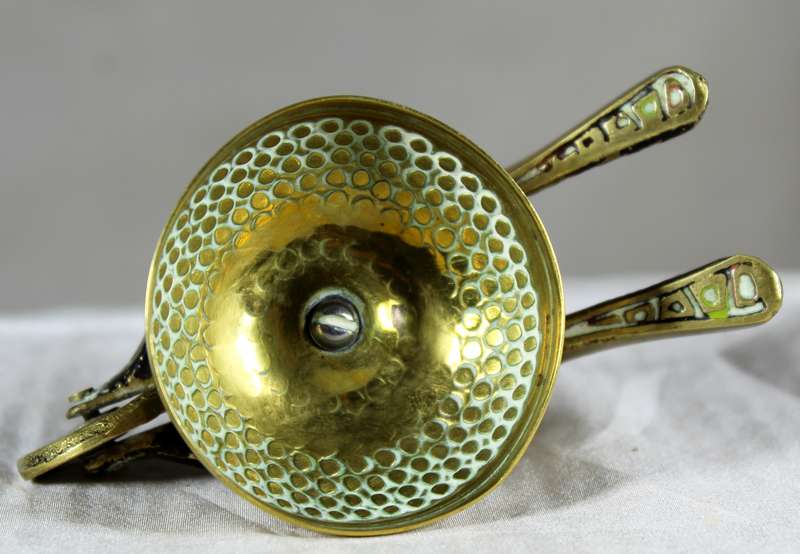 Miniature brass wheelbarrow trinket bowl
