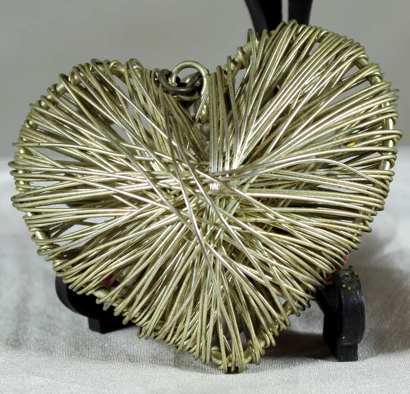 Metal heart with embellishment pendant