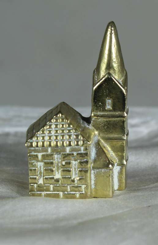 Miniature brass church