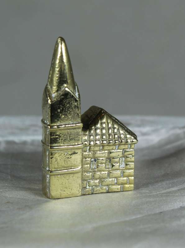 Miniature brass church