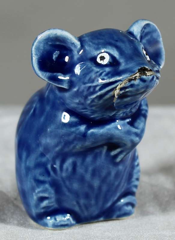 Ceramic blue mouse