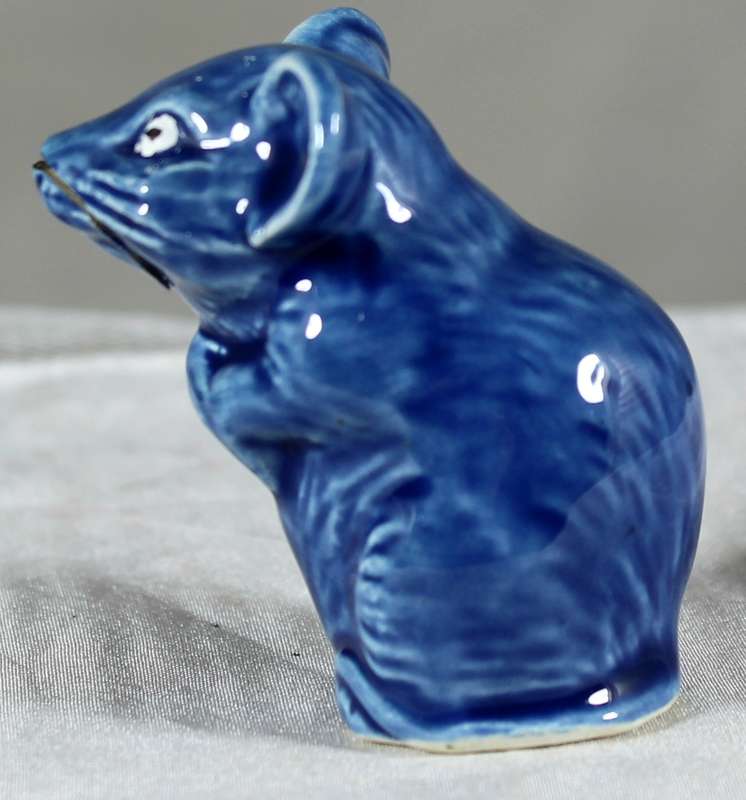 Ceramic blue mouse