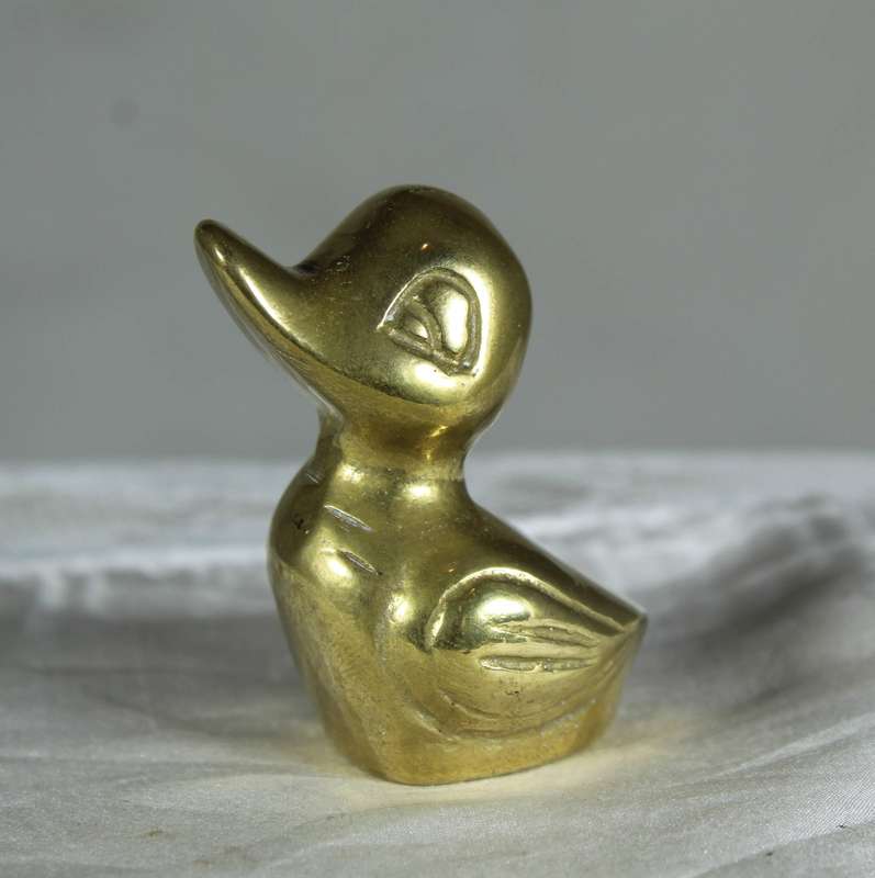 Miniature brass ducky