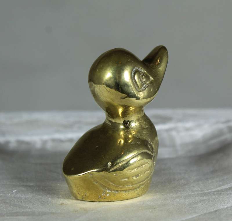 Miniature brass ducky