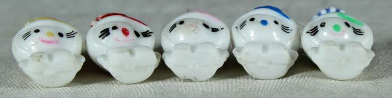 Set of five miniature cats