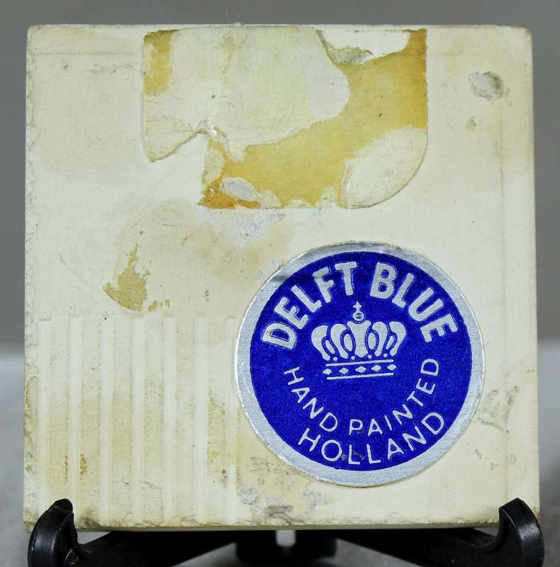 Small Dutch tile on stand