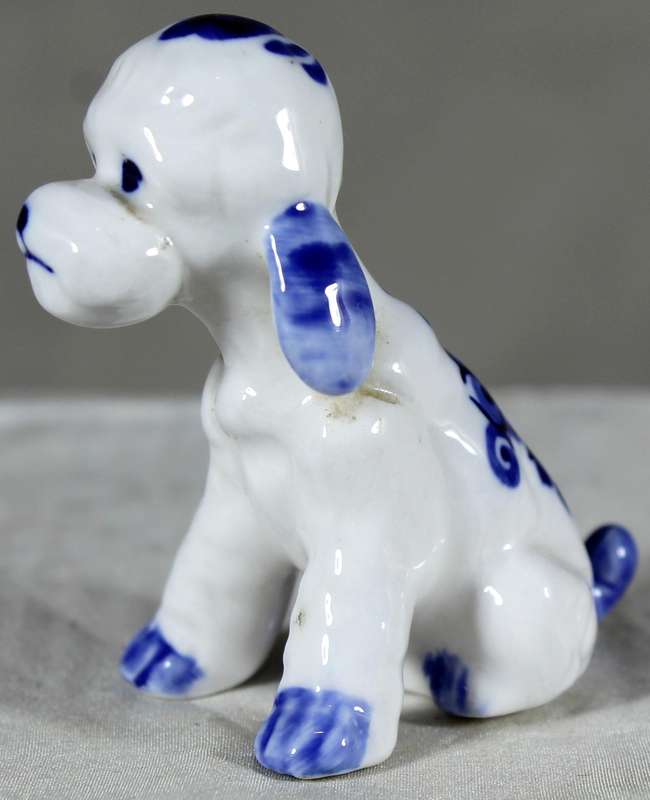 Small blue and white poodle