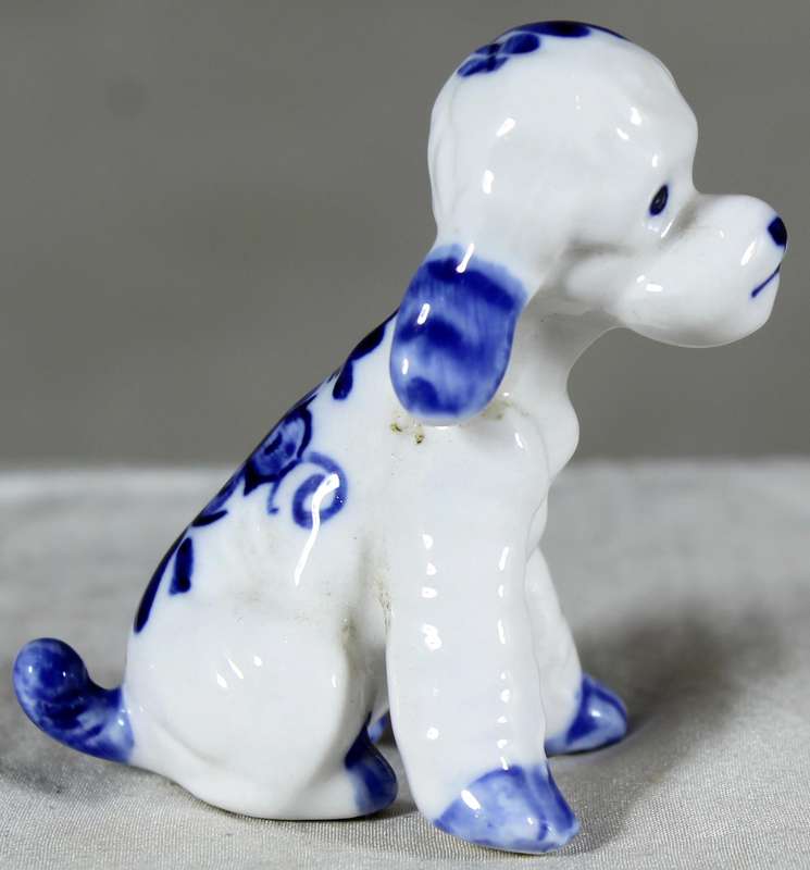 Small blue and white poodle