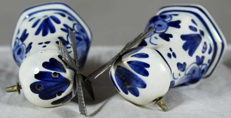 Small blue and white Dutch salt & pepper shakers