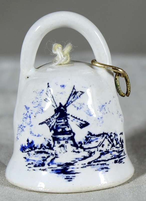 Miniature blue & white bell