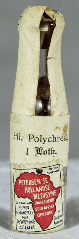 Mini medicine bottle - Pietersen se Hollandse medesyne - Polychrest