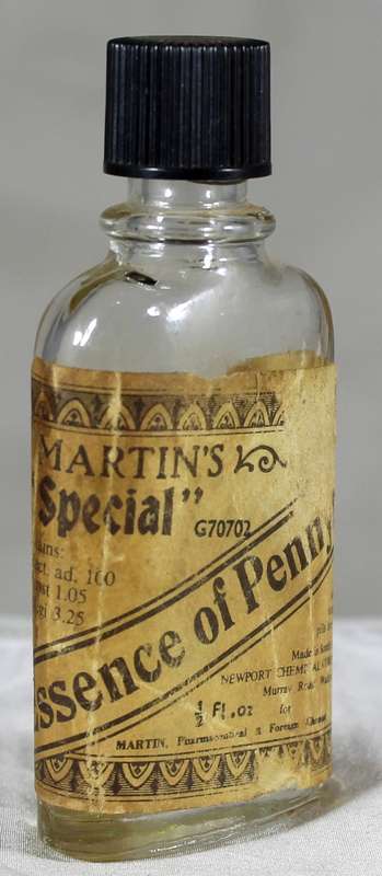 Mini medicine bottle - Martins Essence of Pennyl..
