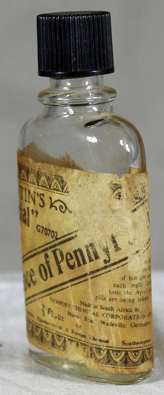 Mini medicine bottle - Martins Essence of Pennyl..