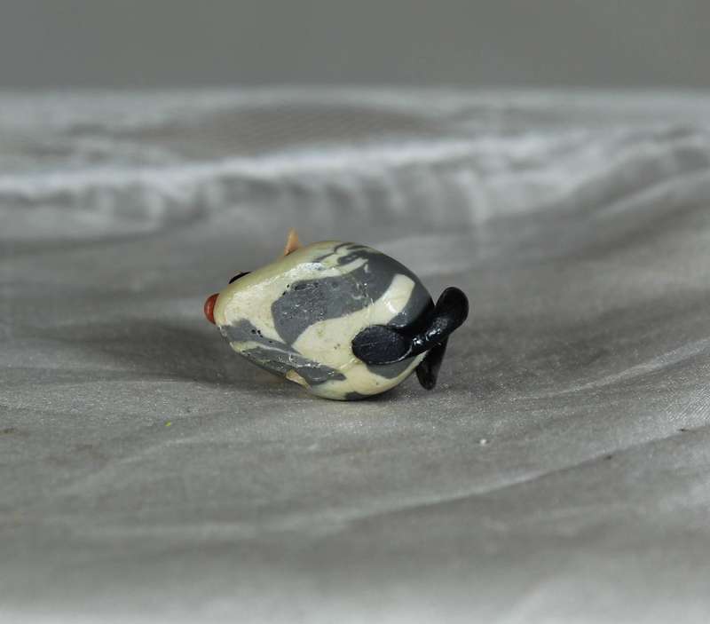 Mini miniature grey and white mouse